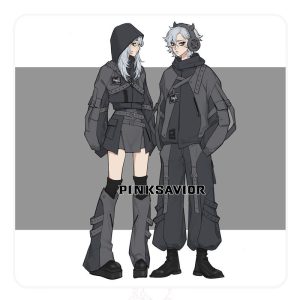 Pink savior cyberpunk techwear outfit кіберпанк куртка штани сірого кольору, карго штани